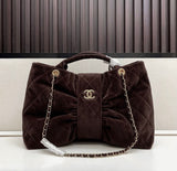 Chanel Bow Dark Brown Bag premium replica - image 4
