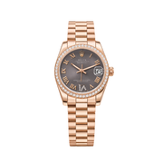 Rolex Datejust Diamond Bezel Black Dial Watch premium replica - image 1