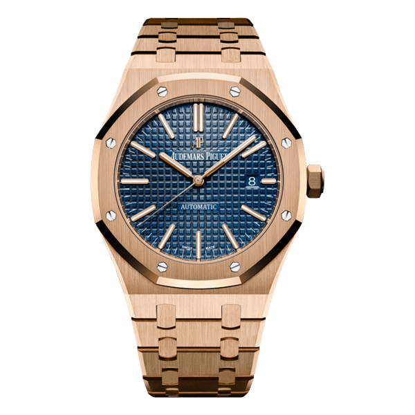Audemars Piguet Royal Oak Selfwinding Pink Gold Blue Dial Watch – Rose Gold