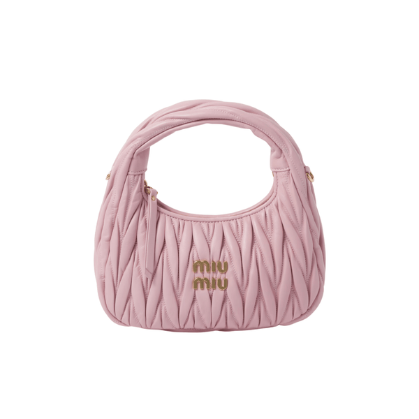 Miu Miu Wander Matelassé Tote Pink Bag