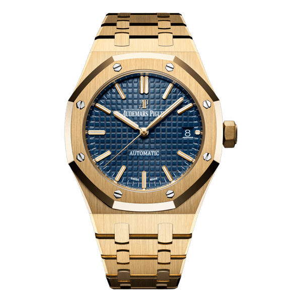 Audemars Piguet Royal Oak Selfwinding Yellow Gold Blue Dial Watch premium replica - image 1