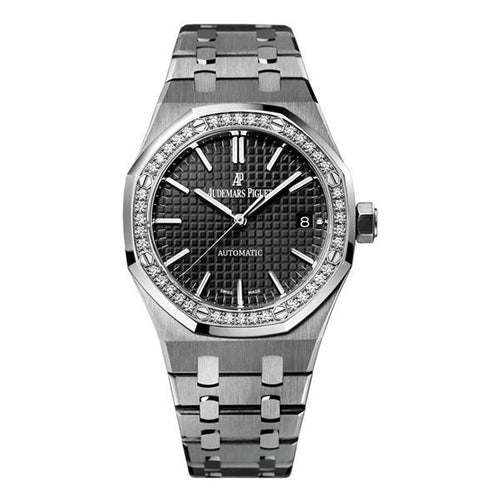 Audemars Piguet Royal Oak Selfwinding Stainless Steel Diamond Bezel Black Dial Watch premium replica - image 1