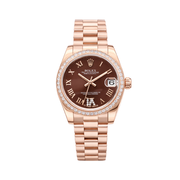 Rolex Datejust Chocolate Roman Diamond Bezel Watch premium replica - image 1