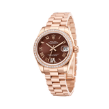 Rolex Datejust Chocolate Roman Diamond Bezel Watch premium replica - image 2
