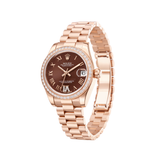 Rolex Datejust Chocolate Roman Diamond Bezel Watch premium replica - image 3
