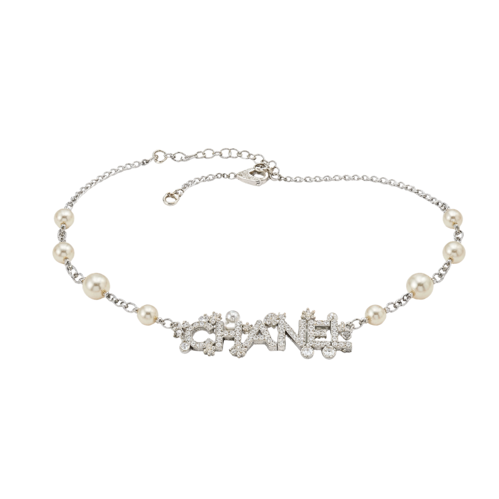 Chanel Pearl Strand With Integrated Crystal-Encrusted Logo Jewelry premium replica - image 1