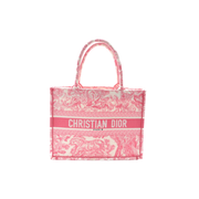 Dior Canvas Embroidered Tote Pink Bag premium replica - image 1