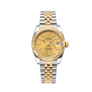 Rolex Datejust Golden Dial Fluted Bezel Watch premium replica - image 1