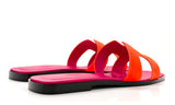 Hermès Hermès Slipper Oran Orange Goatskin Slides premium replica - image 4