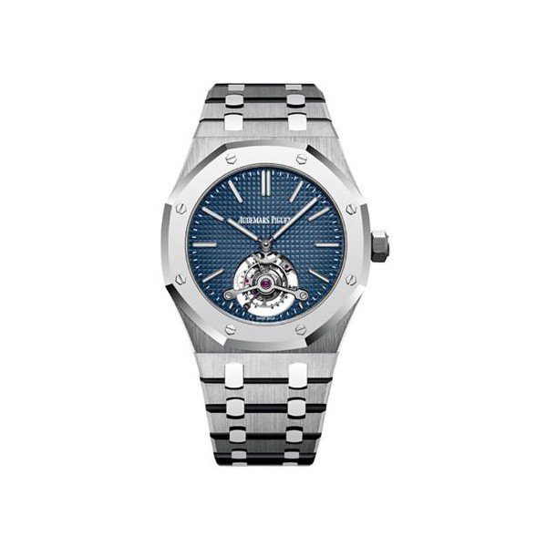 Audemars Piguet Royal Oak Selfwinding Flying Tourbillon Stainless Steel Blue Dial Watch