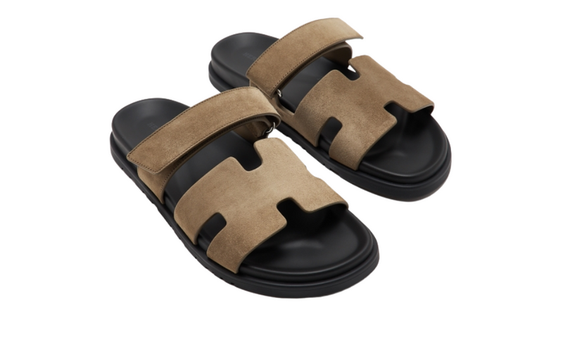 Hermès Hermès Slipper Chypre Brown Suede Slides premium replica - image 2