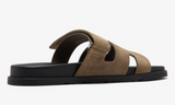 Hermès Hermès Slipper Chypre Brown Suede Slides premium replica - image 3