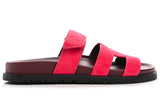 Hermès Hermès Slipper Chypre Rouge Marsala Goatskin Slides premium replica - image 3
