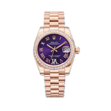 Rolex Datejust Two-Tone Aubergine Roman Diamond Purple Dial Watch premium replica - image 1