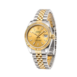 Rolex Datejust Golden Dial Fluted Bezel Watch premium replica - image 2