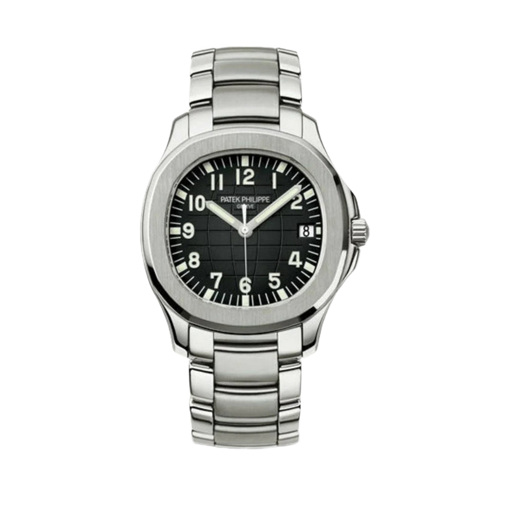 Patek Philippe Aquanaut Black Dial Silver Tone Watch premium replica - image 1