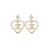 Chanel Square Pearl & Black Cabochon Cc Drop Earrings Jewelry premium replica - image 2