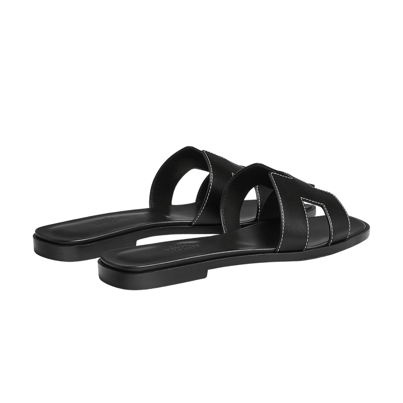 Hermés Slipper Oran Black Crystal Embellishments Slides premium replica - image 2