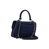 Chanel Cc Dual Handle Flap Navy Blue Wallet premium replica - image 2