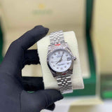 Rolex Datejust Oystersteel White Dial Watch premium replica - image 4