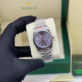Rolex Datejust Diamond Dial Fluted Bezel Watch premium replica - image 4