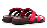 Hermès Hermès Slipper Chypre Rouge Marsala Goatskin Slides premium replica - image 4