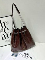 Coach Bag Evelyn Large Quilted Maple Red Bag premium replica - image 4