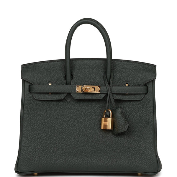 Hermès Birkin 25 Vert Fonce Togo Bag