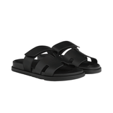Hermès Slipper Chypre Black Calfskin Slides premium replica - image 2