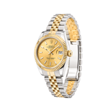 Rolex Datejust Golden Dial Fluted Bezel Watch premium replica - image 3