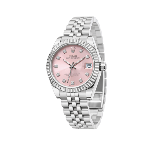 Rolex Datejust Pink Dial Fluted Bezel Jubilee Watch premium replica - image 2