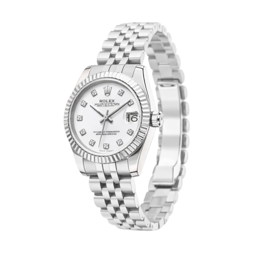 Rolex Datejust White Diamond Dial Watch premium replica - image 2