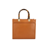Fendi Sunshine Small Tote Brown Calf Leather Bag premium replica - image 3