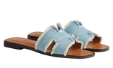 Hermès Hermès Slipper Oran Bleu Clair Slides premium replica - image 2