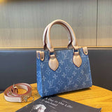 Louis Vuitton Onthego Pm Monogram Denim Blue Bag premium replica - image 4