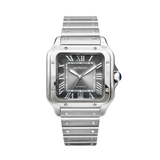 Cartier Santos De Silver & Graduated Green Dial Watch premium replica - image 1