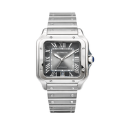 Cartier Santos De Silver & Graduated Green Dial Watch premium replica - image 1