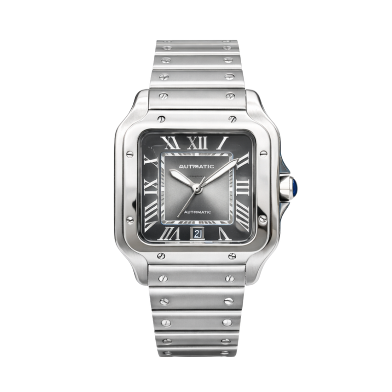 Cartier Santos De Silver & Graduated Green Dial Watch premium replica - image 1