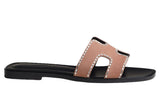 Hermès Hermès Slipper Oran Rose Perle Slides premium replica - image 4