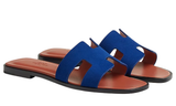 Hermès Hermès Slipper Oran Bleu Smalt Slides premium replica - image 2