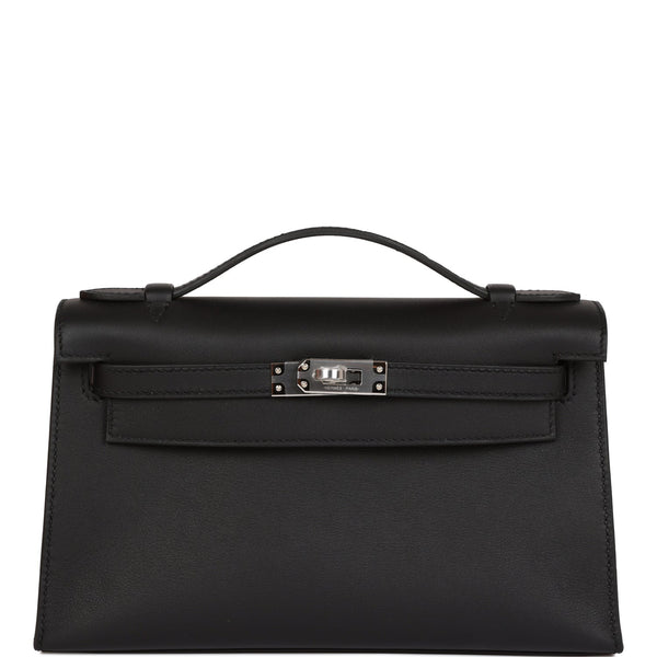 Hermès Kelly Pochette Black Swift Bag
