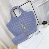 YSL Bag Icare Maxi Powder Blue Lambskin Bag premium replica - image 4
