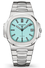 Patek Philippe Nautilus Blue Dial Silver Tone Watch premium replica - image 2