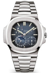 Patek Philippe Nautilus Dark Blue Dial Silver Tone Watch premium replica - image 2