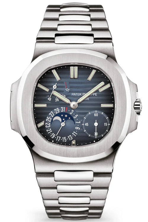 Patek Philippe Nautilus Dark Blue Dial Silver Tone Watch premium replica - image 2