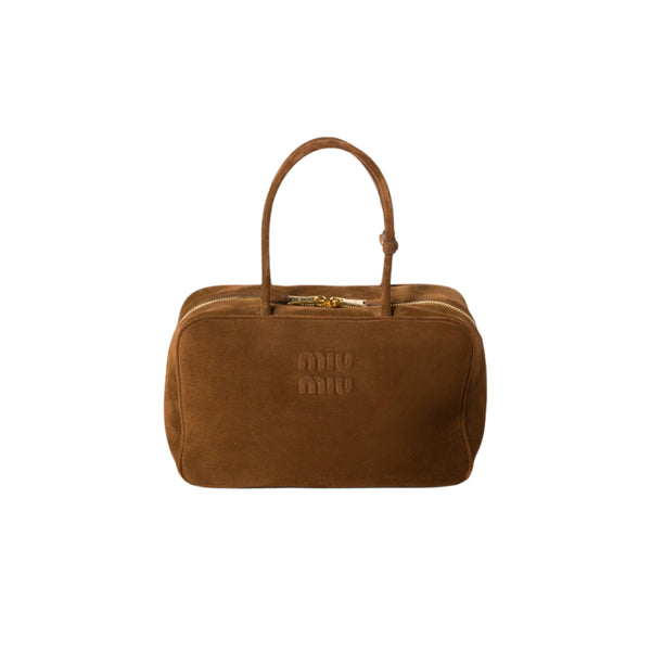 Miu Miu Suede Beau Cocoa Brown Wallet