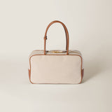 Miu Miu Beau Canvas Leather Beige Wallet – Grey premium replica - image 3