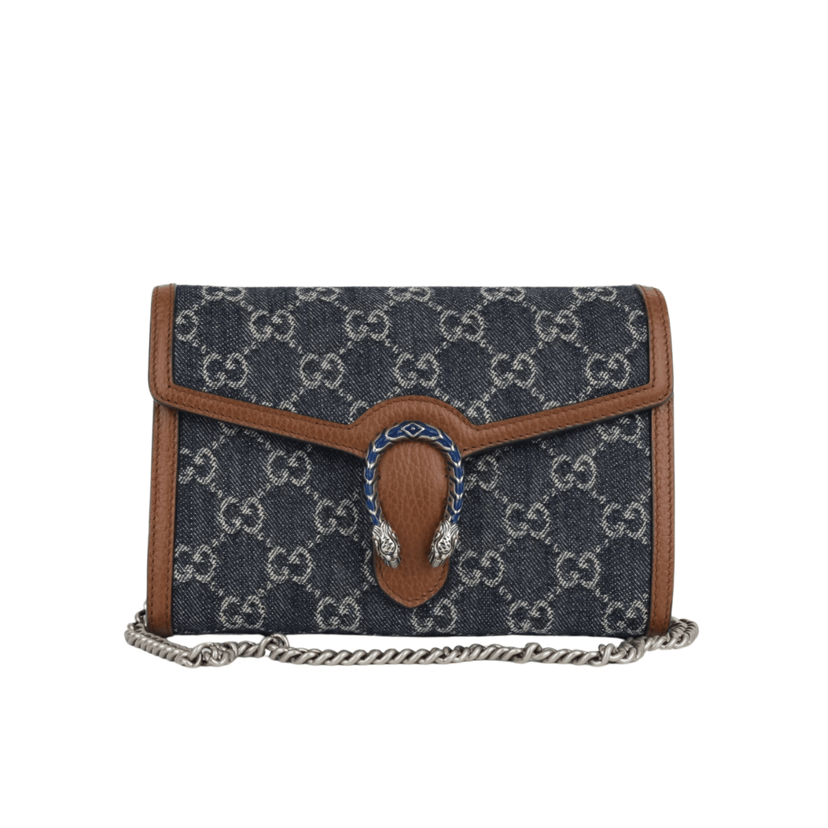 Gucci Dionysus On Chain Blue Wallet premium replica - image 1