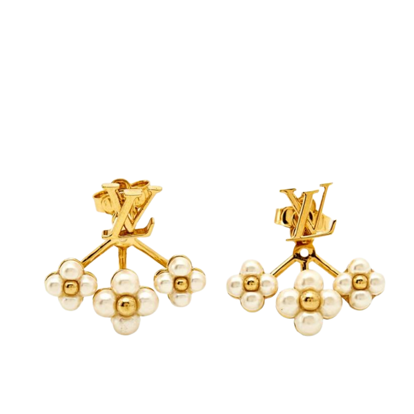 Louis Vuitton Gold Accent Earrings Jewelry