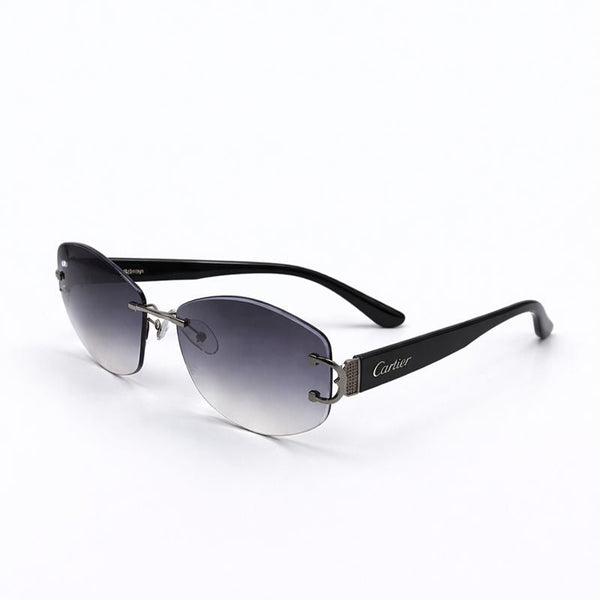 Cartier Slim Black Aviator Sunglasses